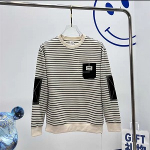 Autumn Round Neck Pullover Stripe Sweater Man