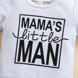 Brown Shirt Newborn Baby Boy Alphabet Top
