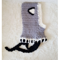 Children's wool knit hat hand-knitted warm earmuffs cape caps for children