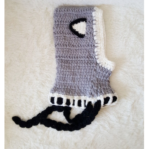 Children's wool knit hat hand-knitted warm earmuffs cape caps for children