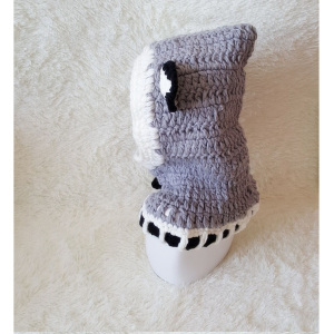 Children's wool knit hat hand-knitted warm earmuffs cape caps for children