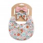 Linen Cotton Solid Color Printing Children Double-Sided Bib Bib Baby Saliva Pocket