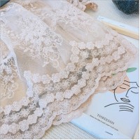Children's Lace Bowknot Plus Velvet Long Sleeve Dress