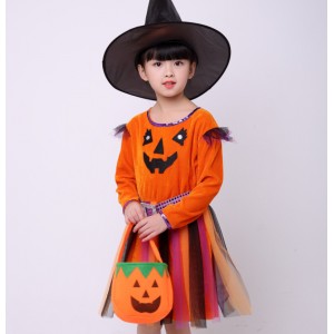 Children's Halloween costume girls pumpkin costume