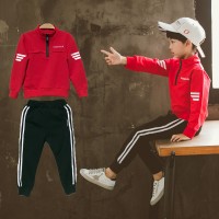 Boy' s Spring Garment in Two Kid's Leisure Sports Kid's Spring School Garments