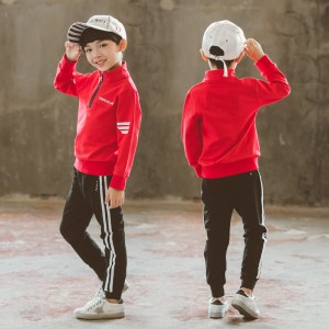 Boy' s Spring Garment in Two Kid's Leisure Sports Kid's Spring School Garments