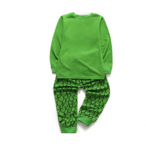 Boys and girls pajamas cotton long sleeve round neck
