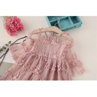 Children's Dress Embroidered Mesh Tulle Tutu Dress Skirt