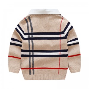 Boys plaid jacquard sweater