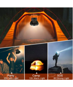 Multifunction LED Lighting Lamps For Home Ceiling Light With Fan Remote Control Lamps For Garden Outdoor Camping Party