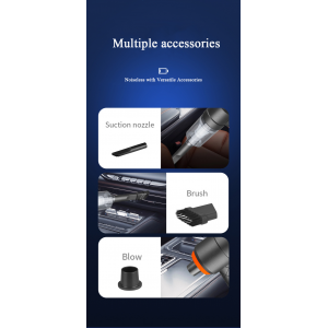 Mini Car Vacuum Cleaner Powerful Cleaning Machine Car Accessories Home Auto Robot Wireless Cleaner Home Appliance Strong Suction