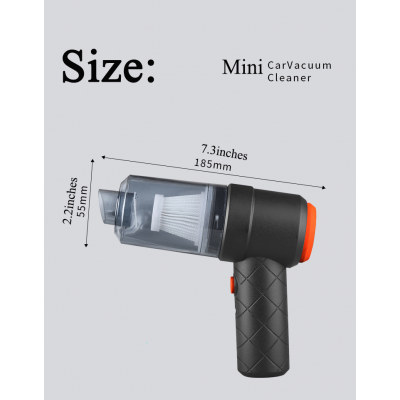 Mini Car Vacuum Cleaner Powerful Cleaning Machine Car Accessories Home Auto Robot Wireless Cleaner Home Appliance Strong Suction