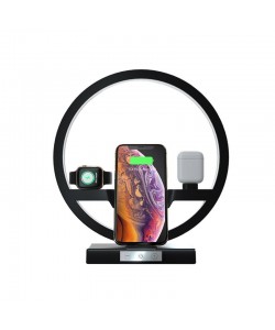 Fast Charging 4 in 1 Bedside Lamp Wireless Charger Bracket