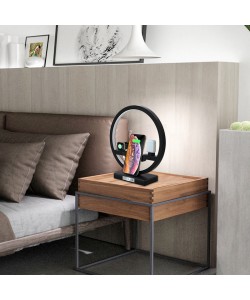 Fast Charging 4 in 1 Bedside Lamp Wireless Charger Bracket