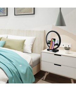 Fast Charging 4 in 1 Bedside Lamp Wireless Charger Bracket