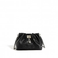 Leather Folds Cloud Bag Retro High-grade Temperament Lock