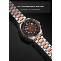 Men's Waterproof Luminous Calendar Quartz Watch Steel Strip