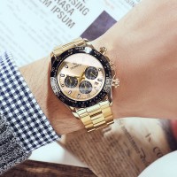 Stainless Steel Waterproof Watch Multi-function Timing Running Second