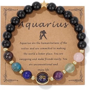 12 Constellation Beaded Bracelet Men And Women Natural Stone