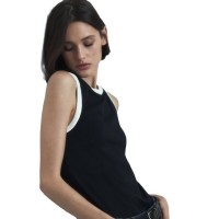 Women's Cotton Comfortable Color Matching Short-sleeved T-shirt