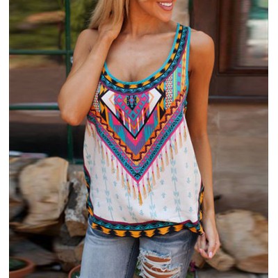 Summer Ethnic Style Printed T-shirt