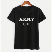 ARMY T - shirts english, digital letters, street short-sleeved