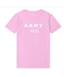ARMY T - shirts english, digital letters, street short-sleeved