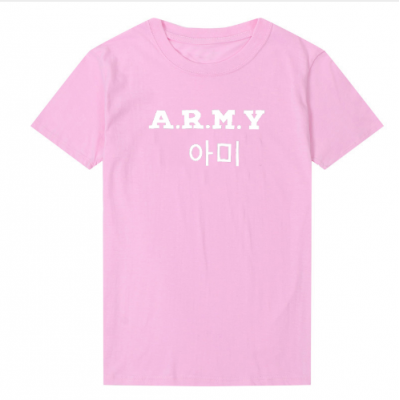 ARMY T - shirts english, digital letters, street short-sleeved
