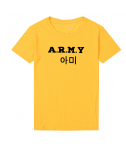 ARMY T - shirts english, digital letters, street short-sleeved
