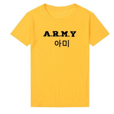 ARMY T - shirts english, digital letters, street short-sleeved