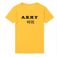 ARMY T - shirts english, digital letters, street short-sleeved