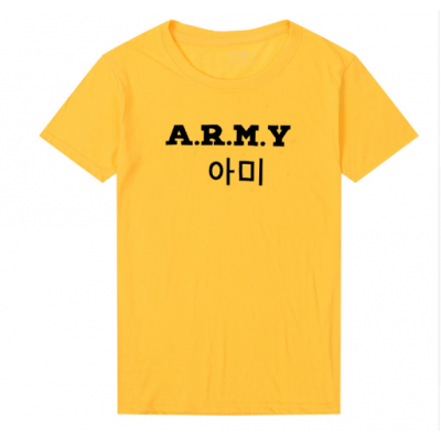 ARMY T - shirts english, digital letters, street short-sleeved