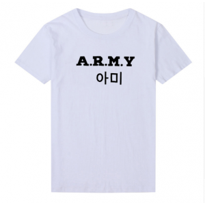 ARMY T - shirts english, digital letters, street short-sleeved