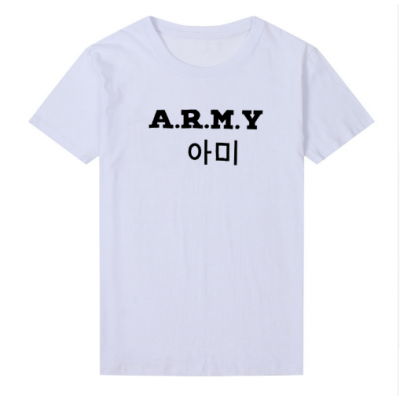 ARMY T - shirts english, digital letters, street short-sleeved