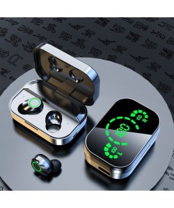 YD03 Wireless Bluetooth Headset TWS Large Screen Smart Digital Display In Ear Breathing Light