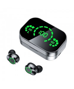 YD03 Wireless Bluetooth Headset TWS Large Screen Smart Digital Display In Ear Breathing Light