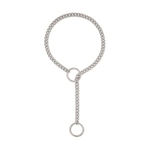 Stainless Steel Lariat Heart Necklace Personality Heavy Ring Cuban Long Chain Punk Rock Slipchain Choker Collar For Women