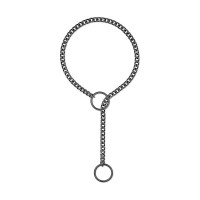 Stainless Steel Lariat Heart Necklace Personality Heavy Ring Cuban Long Chain Punk Rock Slipchain Choker Collar For Women