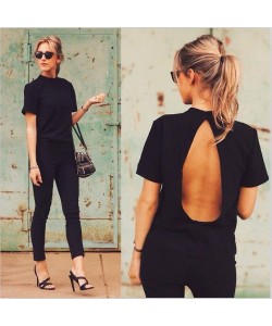 Women's Dress Blouses In Large Size Sexy Back Shirts