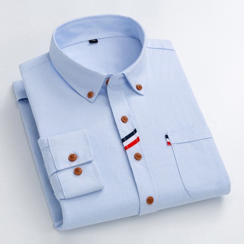 All-matching Casual Cotton Summer Business Oxford Woven Shirts
