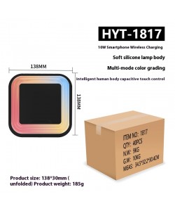 Smart Wireless Charger Seven-color Ambience Light
