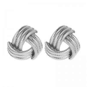 Exaggerated Earrings Geometric Cross Alloy Pattern Stud Earrings