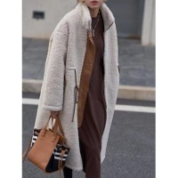 Lamb Wool Coat Thickened New Style Mid-length Cotton