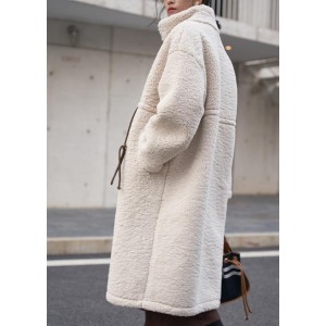 Lamb Wool Coat Thickened New Style Mid-length Cotton