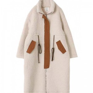 Lamb Wool Coat Thickened New Style Mid-length Cotton
