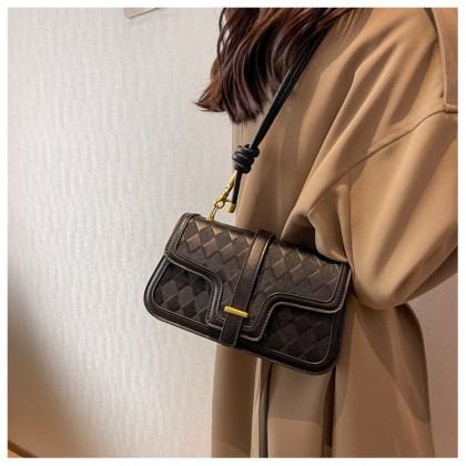 Diamond Small Bag Women's New Fashion Shoulder Underarm Bag High-grade Western Style