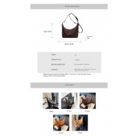 Simple Texture Single Shoulder Crossbody Korean Style Fashion Fashion High Sense Underarm Bag