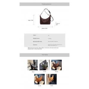 Simple Texture Single Shoulder Crossbody Korean Style Fashion Fashion High Sense Underarm Bag