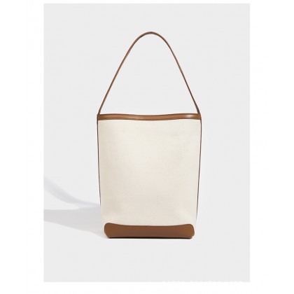 Canvas Bucket Tote Large Capacity Shopping Bag