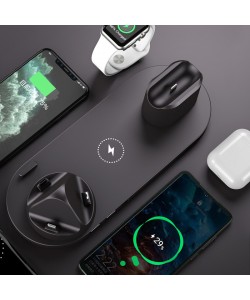 Wireless Charger For IPhone Fast Charger For Phone Fast Charging Pad For Phone Watch 6 In 1 Charging Dock Station